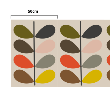 Absztrakt levél formák vinil szőnyeg modern - TenStickers