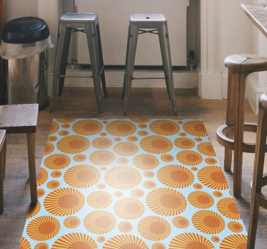 70-es évek napsütéses mintájú retro szőnyeg - TenStickers