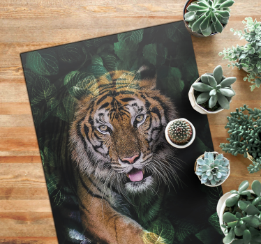 A tigris hálószobás vinilszőnyeg vadsága - TenStickers