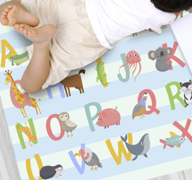 ábécé állatparádé vinil szőnyeg mások - TenStickers