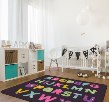 ábécé oktatási tervezés vinil szőnyeg hálószoba - TenStickers