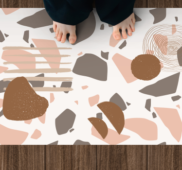 Absztrakt terrazzo formák vinil szőnyeg - TenStickers