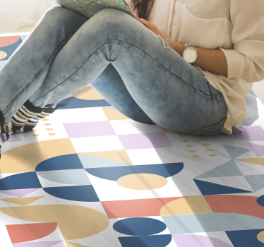 Absztrakt formák játszanak vinil szőnyeg geometriai - TenStickers