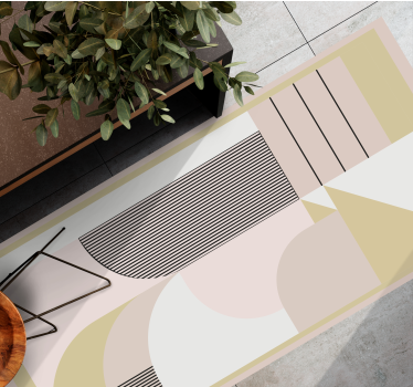Absztrakt geometriai rétegek vinil szőnyeg modern - TenStickers