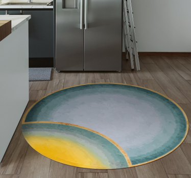 Absztrakt kör alakú vinil szőnyeg minimalista - TenStickers