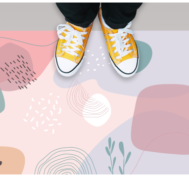 Absztrakt lágy formák vinil szőnyeg modern - TenStickers