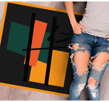 Absztrakt színszegmensek vinil szőnyeg modern - TenStickers