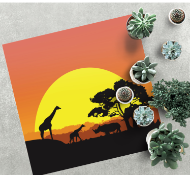 Afrikai szavanna kortárs szőnyegek - TenStickers