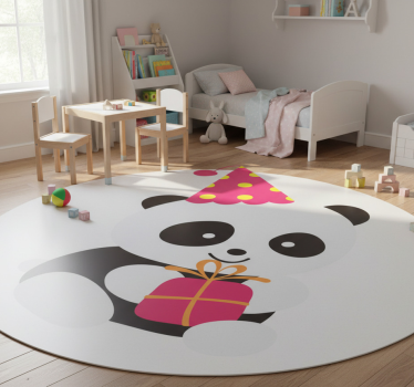 Ajándékos kis panda vinil szőnyeg gyerekeknek - TenStickers