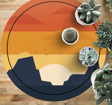 Alkonyati csúcs kilátás vinil szőnyeg természet - TenStickers