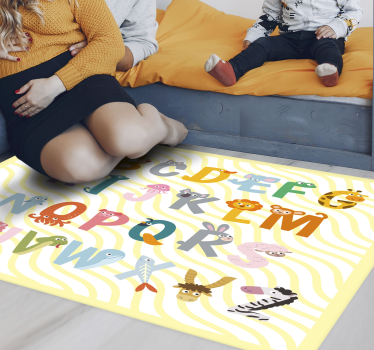 állati ábécé szőnyeg - TenStickers