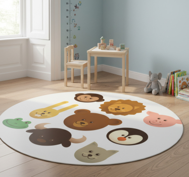 Boldog lények vinil szőnyeg állat - TenStickers