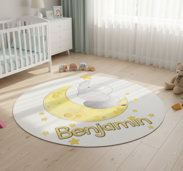 Állatos vinil szőnyeg névvel és csillagokkal - TenStickers