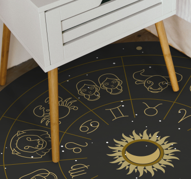 állatöv kör vinil szőnyeg ábécé - TenStickers