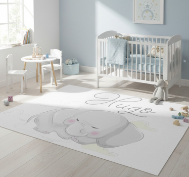 Alvó elefánt felhők között vinil szőnyeg állat - TenStickers
