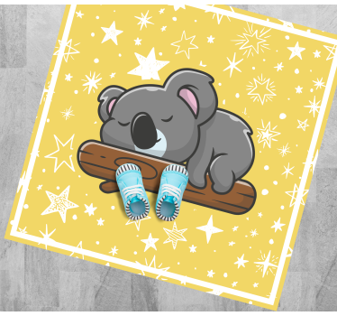 Alvó koala a fa ága állati szőnyeg - TenStickers