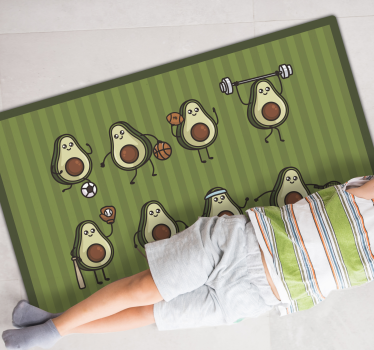 Anime avokádó gyerekek vinyl szőnyeg - TenStickers