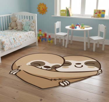 Anime lajhár szív vinil szőnyeg állat - TenStickers