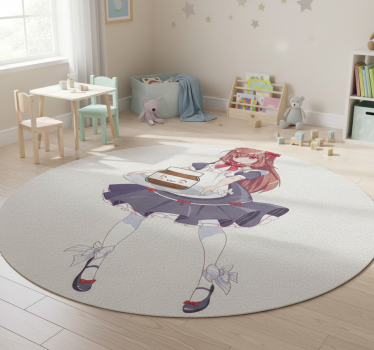 Anime lány nutellával vinil szőnyeg gyerekeknek - TenStickers