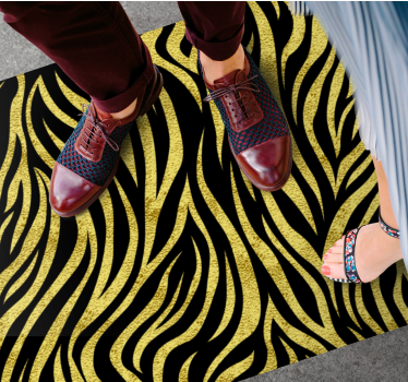 Arany zebra minta zebra állat szőnyeg - TenStickers