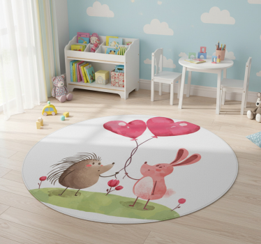 Aranyos állat társak vinil szőnyeg állat - TenStickers