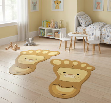 Aranyos állatnyomok vinil szőnyeg állat - TenStickers