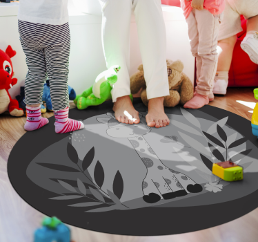 Aranyos baba zsiráf állati szőnyeg - TenStickers