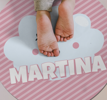 Aranyos felhő névvel vinil szőnyeg mások - TenStickers