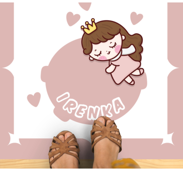 Aranyos hercegnő téma Vinil szőnyeg nevekkel - TenStickers