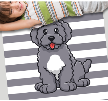 Aranyos kutya kidugja a nyelvét állati szőnyegen - TenStickers