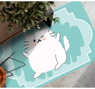 Aranyos macska illusztráció vinil szőnyeg óvodák - TenStickers