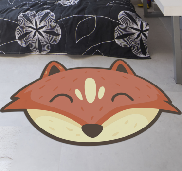 Boldog rókarc vinil szőnyeg gyerekek - TenStickers