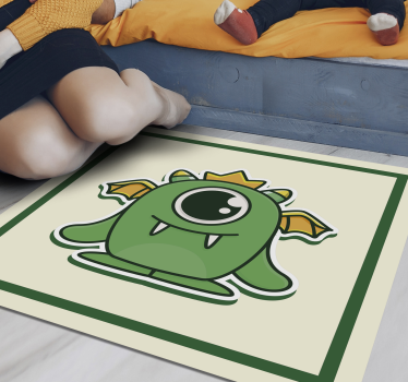 Zöld bébi szörnyeteg vinil szőnyeg mások - TenStickers