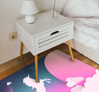 Art csillogó egyszarvú rajz szöveg állati szőnyeg - TenStickers