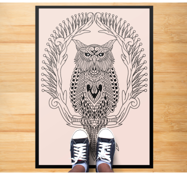 Bagoly mandala design vinil szőnyeg állat - TenStickers
