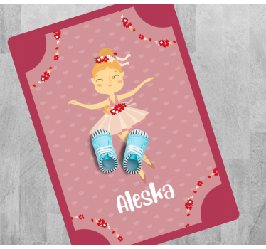 Balerina darab Vinil szőnyeg nevekkel - TenStickers
