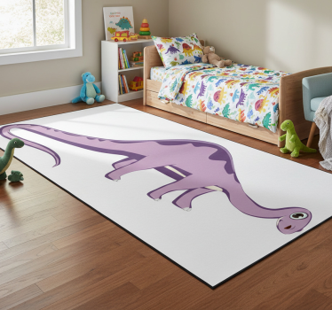 Barátságos hosszúnyakú dinoszaurusz vinil szőnyeg állat - TenStickers