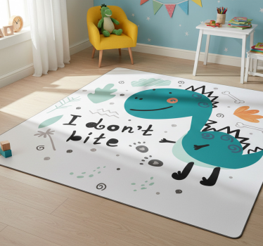 Barátságos mesefigurás dinoszaurusz vinil szőnyeg - TenStickers