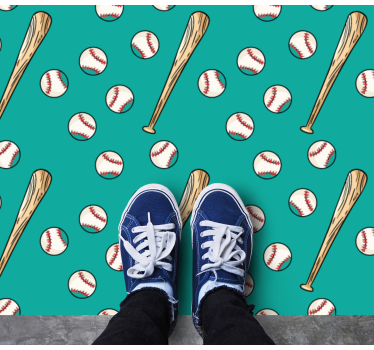 Baseball minta móka vinil szőnyeg Játékok - TenStickers