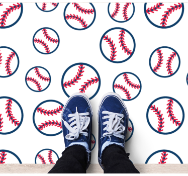 Baseball minta vinil szőnyeg Játékok - TenStickers