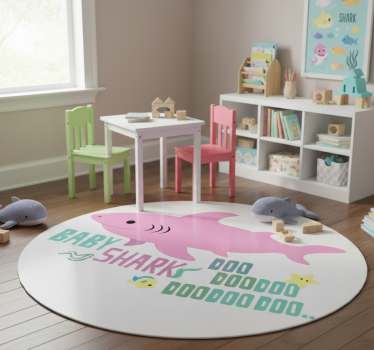 Bébi cápa dal szövege vinil szőnyeg állat - TenStickers