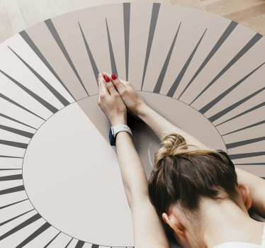 Bézs színű napóra mozaik vinyl padló - TenStickers