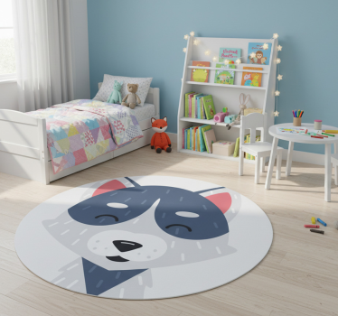 Boldog Állatarc vinil szőnyeg - TenStickers