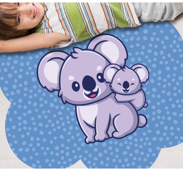 Boldog apa és fia koala állatszőnyeg - TenStickers