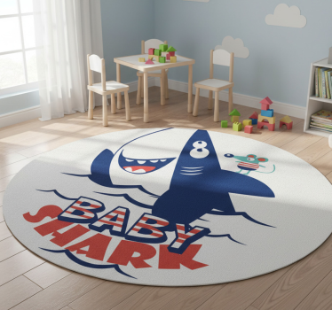 Boldog cápa figura vinil szőnyeg állat - TenStickers