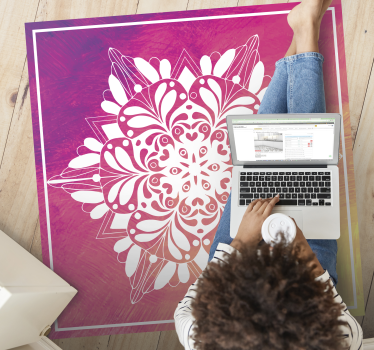 Bonyolult botanikai elrendezés vinil szőnyeg mandala - TenStickers