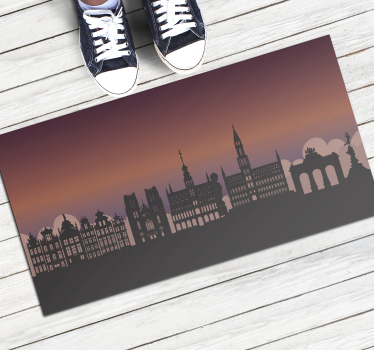 Brüsszel illusztráció kortárs szőnyegek - TenStickers