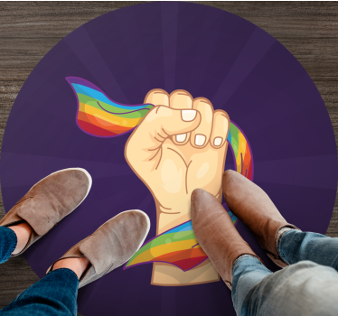 Büszke szivárvány ököl vinil szőnyeg tinik - TenStickers