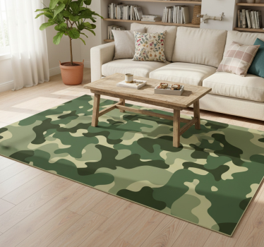 Camo mintás vinil szőnyeg virágok és növények - TenStickers