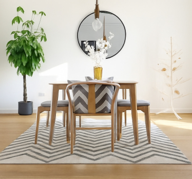 Chevron cikkcakk minta vinil szőnyeg étkező - TenStickers